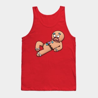 Broken Gingerbread Man Cartoon Tank Top